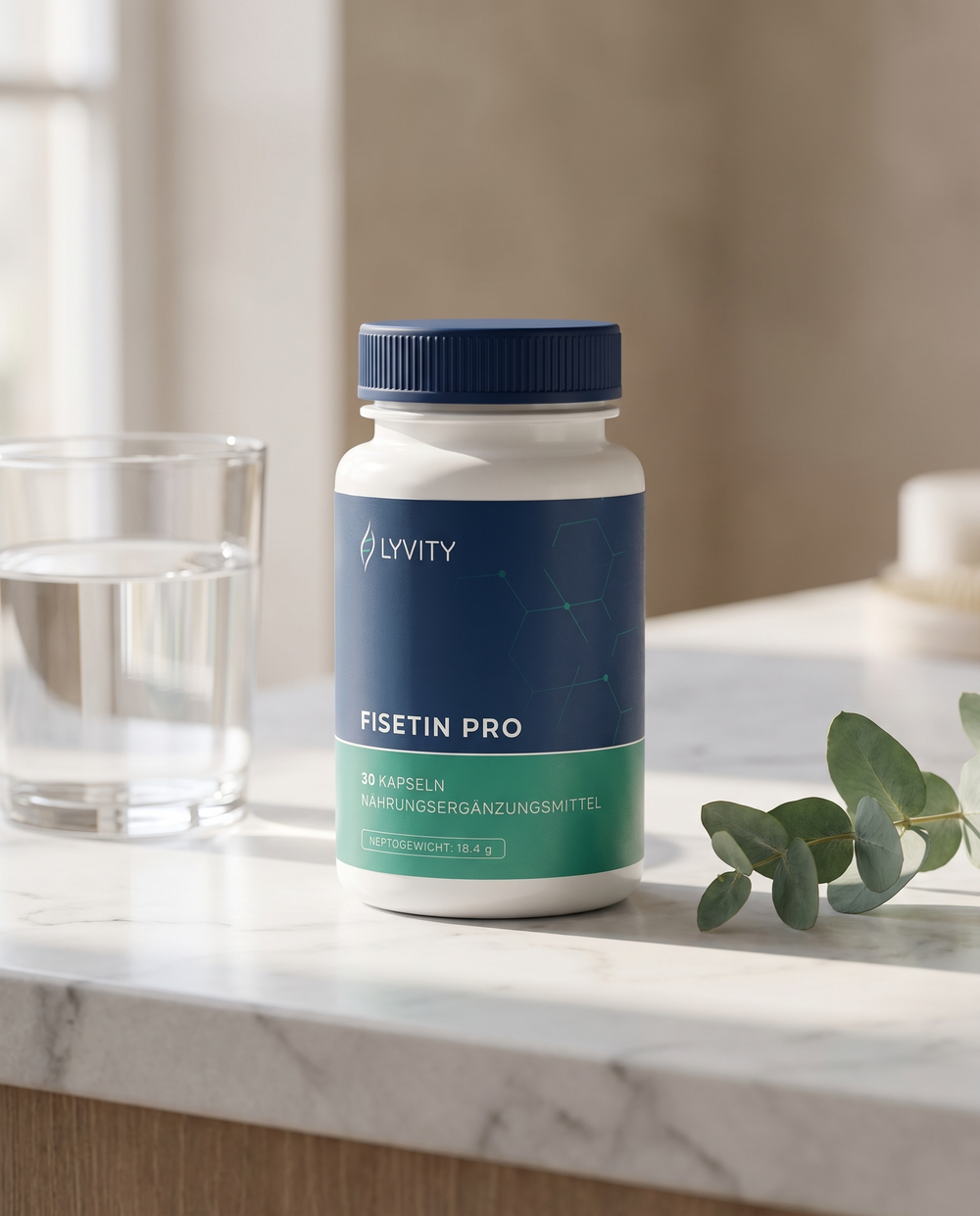 Lyvity Fisetin Pro Dose – Fisetin-Komplex mit Kurkuma, Quercetin und BioPerine, 30 Kapseln, Nahrungsergänzung für Healthy Aging