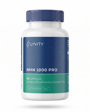 Lyvity NMN 1000 Pro Dose – Nicotinamid-Mononukleotid 1000 mg, 60 Kapseln, Premium-Nahrungsergänzung für Longevity