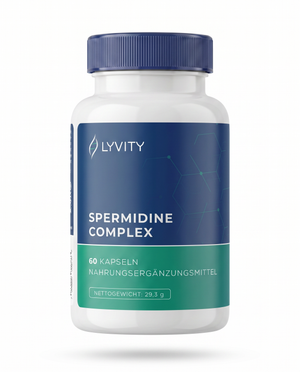 Lyvity Spermidine Complex Dose – Spermidinreicher Weizenkeimextrakt 300 mg mit Niacin (Vitamin B3), 60 Kapseln für Healthy Aging